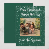 AANGEPASTE VROLIJKE KERST WENSKAART SAVE THE DATE (Voorkant / Achterkant)