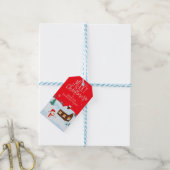 Aangepaste vrolijke kerstcadeau Labels met familie Cadeaulabel (Met Touw)