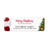 Aangepaste Vrolijke Kerstmis Gelukkig Nieuwjaar Te Etiket (Voorkant)