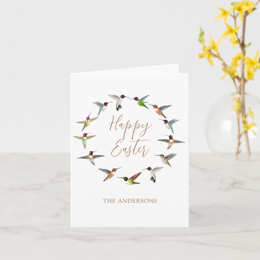 Aangepaste vrolijke Pasen wenskaart Kaart (Gele Bloem)