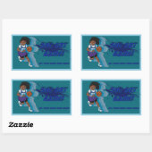 Aangepaste Vrouw Basketbal Speler Sticker (Vel)