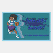 Aangepaste Vrouw Basketbal Speler Sticker (Voorkant)