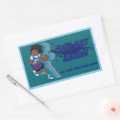 Aangepaste Vrouw Basketbal Speler Sticker (Envelop)