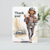 Aangepaste Vrouw briefdrager Bedankkaart (Staand voorkant)