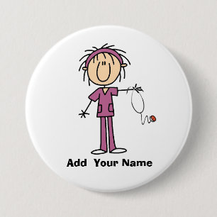 Aangepaste Vrouw-sticker Afbeelding Verpleegbare B Ronde Button 7,6 Cm