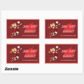 Aangepaste Vrouw Volleybal Speler Sticker (Vel)