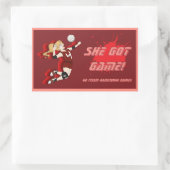 Aangepaste Vrouw Volleybal Speler Sticker (Tas)