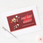 Aangepaste Vrouw Volleybal Speler Sticker (Envelop)