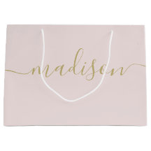 Aangepaste vrouwelijke gouden script roze rood