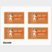 Aangepaste vrouwelijke honkbalspeler sticker (Vel)