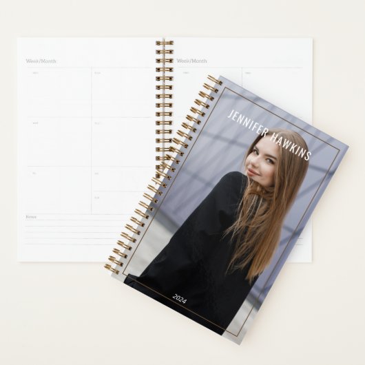 Aangepaste Vrouwen Foto Elegant Schoon Wekelijks P Planner (Display)