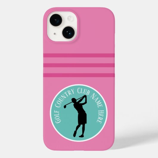 Aangepaste Vrouwen Golf Country Club iPhone Case (Achterkant)