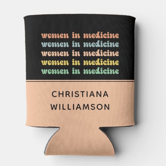 Aangepaste vrouwen in de geneeskunde Retro Toekoms Blikjeskoeler (Achterkant)