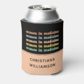 Aangepaste vrouwen in de geneeskunde Retro Toekoms Blikjeskoeler (Blikje Achterkant)