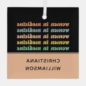 Aangepaste vrouwen in de geneesmiddelrecirculatie  glas ornament (Achterkant)