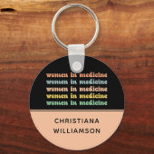 Aangepaste vrouwen in de geneesmiddelrecirculatie  sleutelhanger (Voorkant)