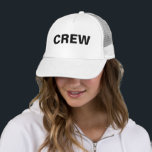 Aangepaste Vrouwen Mannen Crew Big Text Vet Letter Trucker Pet<br><div class="desc">Aangepaste grote vet lettertype tekst Elegante moderne Sjabloon Creëer Uw eigen uploaden Afbeelding Logo foto Petten & Petten / Honkbal & Trucker hoeden / White Crew Trucker hoed voor mannen & vrouwen.</div>