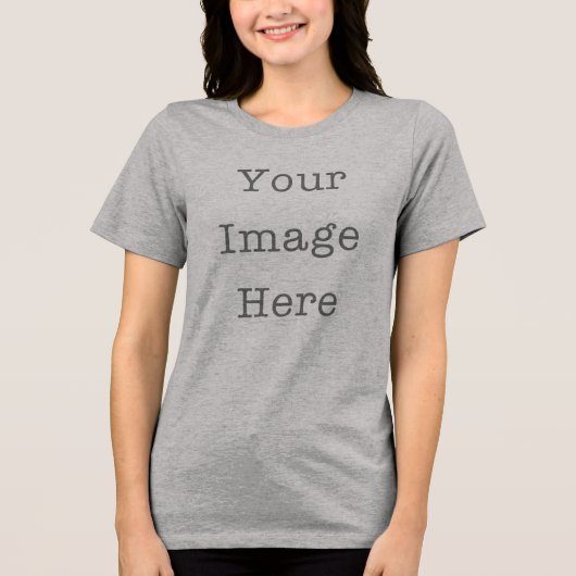 Aangepaste vrouwen Tri-Blend shirt (Voorkant)