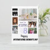 Aangepaste vrouwendag 8 Fotocollage Kaart (Staand voorkant)