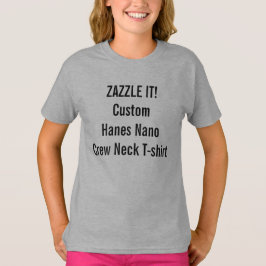 Aangepaste vrouwenHanes Nano Crew Neck T-Shirt Bla