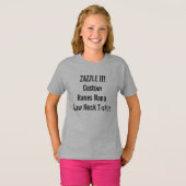 Aangepaste vrouwenHanes Nano Crew Neck T-Shirt Bla (Voorkant volledig)