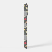 Aangepaste vrucht patroon met schattige egel iPhone 15 case (Rechterkant)