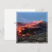 Aangepaste vulkaankaart feestdagenkaart (Voorkant / Achterkant)