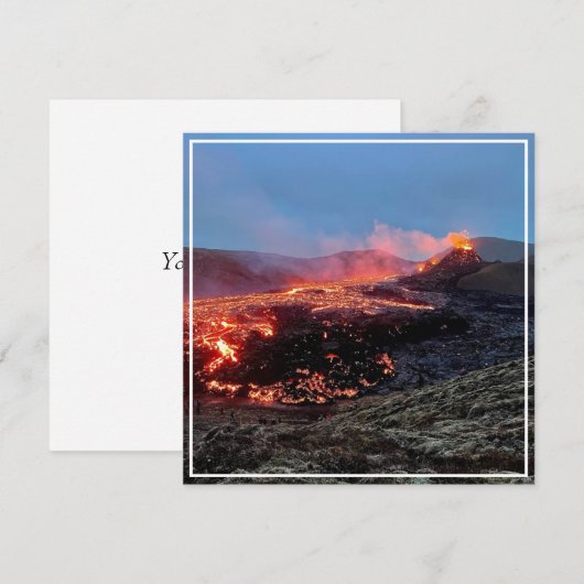 Aangepaste vulkaankaart feestdagenkaart (Voorkant / Achterkant)