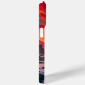 Aangepaste vurige zonsondergang kustlijn – Oceaan  Case-Mate iPhone Case (Achterkant / Rechts)