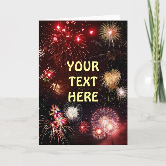 Aangepaste Vuurwerk Kaart (Voorkant)