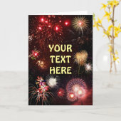 Aangepaste Vuurwerk Kaart (Gele Bloem)