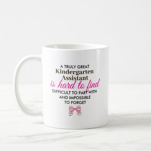 Aangepaste waardering voor kleuterklasassistent koffiemok (Links)