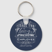 Aangepaste waardering werknemer Bedankt Sleutelhanger (Voorkant)