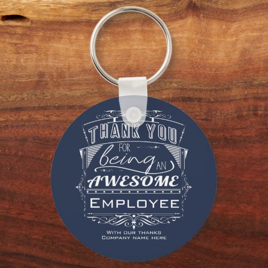 Aangepaste waardering werknemer Bedankt Sleutelhanger (Voorkant)