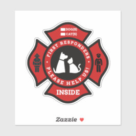 Aangepaste waarschuwende Sticker voor honden en ka