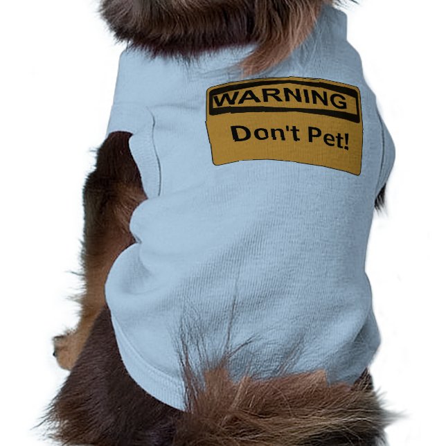 Aangepaste waarschuwing Bericht Donet Pet Shirt (Achterkant)