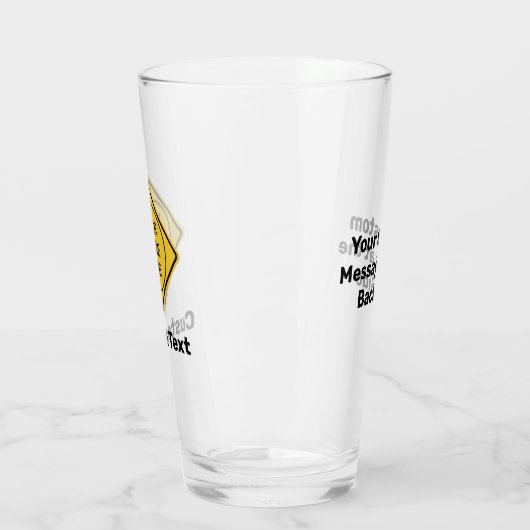 Aangepaste waarschuwing Diamond Sign Glas (Links)