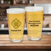 Aangepaste waarschuwing Diamond Sign Glas