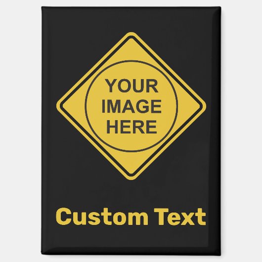 Aangepaste waarschuwing Diamond Sign Magneet (Voorkant)
