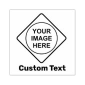 Aangepaste waarschuwing Diamond Sign Rubberstempel (Afrduk)
