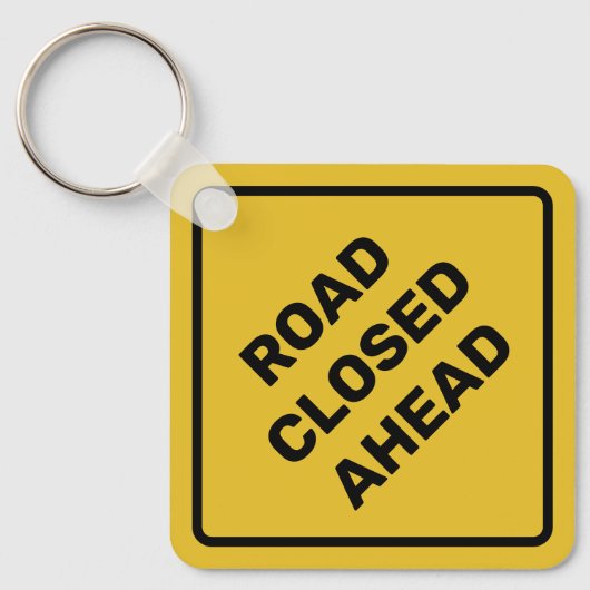 Aangepaste waarschuwing Diamond Sign Sleutelhanger (Voorkant)