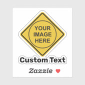 Aangepaste waarschuwing Diamond Sign Sticker (Vel)