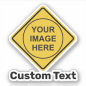Aangepaste waarschuwing Diamond Sign Sticker (Voorkant)