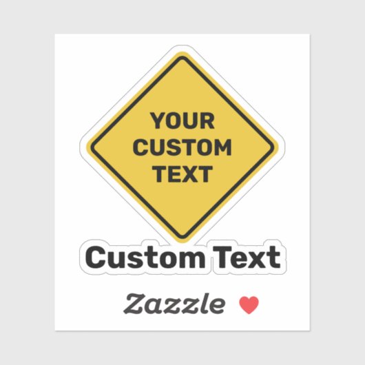 Aangepaste waarschuwing Diamond Sign Sticker (Vel)