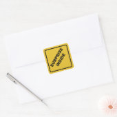 Aangepaste waarschuwing Diamond Sign Vierkante Sticker (Envelop)