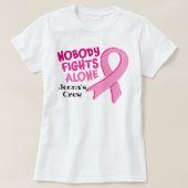 Aangepaste waarschuwing voor borstkanker met T-Shi T-shirt (Design voorkant)