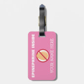 Aangepaste waarschuwing voor eiergiesuperheld bagagelabel (Achterkant verticaal)