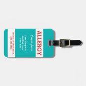 Aangepaste waarschuwing voor Kinder voedingsallerg Bagagelabel (Voorkant horizontaal)