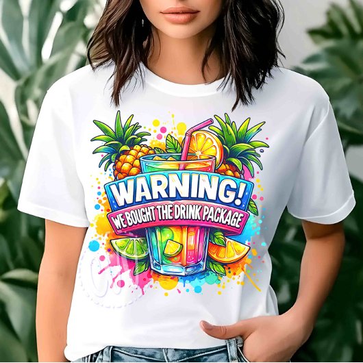 Aangepaste Waarschuwing We kochten de Drink Pakket T-shirt