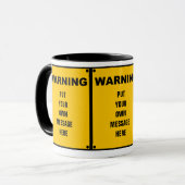 Aangepaste waarschuwingsbord mok (Voorkant links)